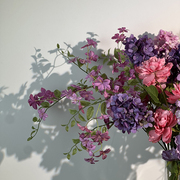 仿真花神秘而又浪漫的紫色系，庭院婚庆美式装饰吊顶花装饰假花
