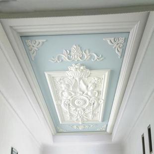 3d立体欧式花纹蓝天白云，吊顶墙纸壁画，客厅卧室顶棚天花板屋顶壁纸