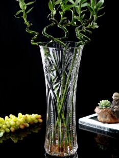 特大号花瓶玻璃透明大口径，高50cm插花大号客厅摆件水培富贵竹落地