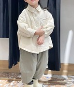 韩系儿童夹棉衬衫棉衣，外套宝宝棉袄棉裤套装，小童冬装收口夹棉萝卜