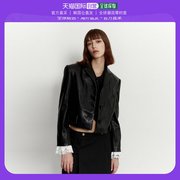 韩国直邮MUDIDI短皮衣夹克外套女秋冬黑色高级感复古炸街修身显瘦