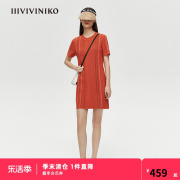 IIIVIVINIKO春夏直筒少女感针织连衣裙女M121146604E