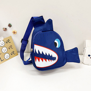 鲨鱼胸包儿童斜挎包卡通幼儿园男童女童单肩玩具卡片收纳包手机包