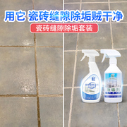 盾王除垢王瓷砖清洁剂 缝隙清洁卫生间卫浴地板砖强力去污非草酸