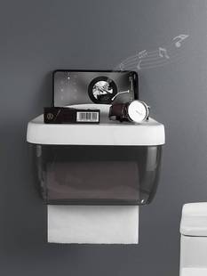 免打孔卫生间纸巾盒防水厕所抽纸卷纸盒洗手间收纳浴室置物架壁挂