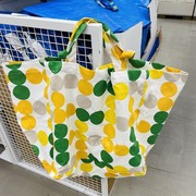 IKEA宜家布罗甘沙滩用包帆布包波点收纳袋购物袋户外大容量旅行袋