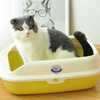 猫砂盆猫咪用品猫厕所半封闭式，猫沙盆双层猫厕所松木猫砂盆猫屎盆