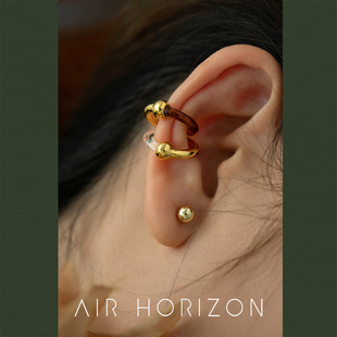 AIR-HORIZON特别耳骨夹女个性拼接无耳洞耳环酷无痛耳夹饰品