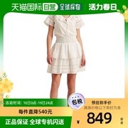 香港直邮潮奢laurenralphlauren女士皱褶，裁剪棉质薄纱连衣裙