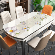 椭圆形桌布pvc软玻璃，防水防油免洗防烫隔热折叠圆桌餐桌垫