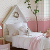 北欧田园格子素色纯色儿童房壁纸卧室背景墙纸满铺小碎花无缝墙布
