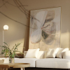 现代简约客厅装饰画沙发背景墙挂画原木风大幅落地画北欧壁画组合
