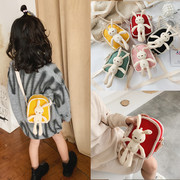 可爱卡通兔子儿童包包腰包，韩版时尚潮小孩，斜挎包宝宝休闲帆布胸包