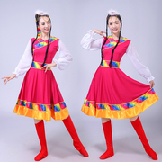 女装少数民族服装大藏裙摆场舞西藏水M袖舞台演出广族舞蹈