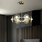 后现代客厅吊灯创意轻奢2022年轻奢全铜灯具设计感餐厅卧室灯