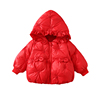 女童羽绒服1-4-5岁童装女宝宝冬装外套轻薄连帽冬季红色婴儿衣服3