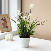 北欧风假花仿真花客厅摆件创意室内桌面假盆栽仿真植物绿植装饰品