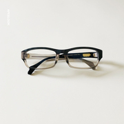 apeslook复古日式左右不对称立体感方形手工板材眼镜