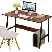 电脑桌实木书桌简约现代电脑台式桌铁艺桌子电竞单人办公桌椅组合