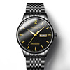 冠琴品牌钢带防水手表，男士机械商务瑞士夜光，日历精钢国产腕表