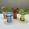 北欧风加厚蘑菇玻璃花瓶香薰家居水培插花创意装饰特色摆件