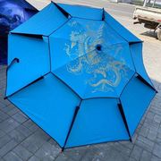 伞米风中国加厚双层黑胶，2.22.4防雨钓鱼大伞米铝杆防晒雨伞