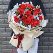 杭州江干区笕桥金桥街来万象城下沙龙湖时代天街红玫瑰生日鲜花店