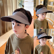 儿童帽子男童夏季防晒帽大帽檐，遮阳帽女童防紫外线，男孩空顶太阳帽