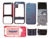 诺基亚NOKIA 5610XM手机外壳 全套含镜面 键盘 滑道 红色