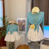 亲子装夏款2024洋气母女装纯棉防晒T恤开衫设计感韩版半身裙套装