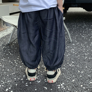 米修叻男童天丝牛仔裤夏季长裤，柔软轻薄防蚊裤儿童裤子帅气八分裤