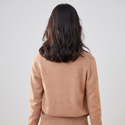 高货羊绒衫女开衫常规款2024韩版长袖毛衣V领纯色针织羊毛打