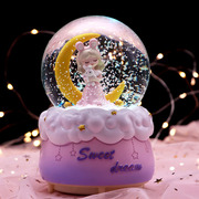 月亮公主女孩水晶球音乐盒卡通娃娃小女生女友八音盒生日礼物