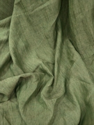 高货撞色色织纯亚麻绿色系半米价