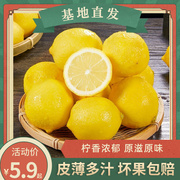 四川安岳黄柠檬水果当季新鲜整箱皮薄香水柠檬产地直发9斤装