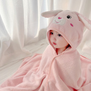 婴儿浴巾连帽斗篷比纯棉吸水超软儿童男女宝宝可穿裹大童洗澡浴袍