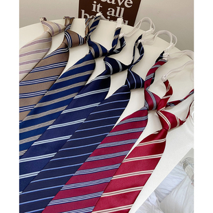 东京岁时记jk领带，短日系条纹领带原创学生，学院风领结免打领带女款