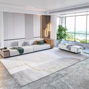 现代简约轻奢地毯客厅金色亮丝沙发茶几垫卧室满铺大面积