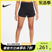 耐克DRI-FIT女子高腰短裤夏运动裤速干跑步三分裤DX6019-010