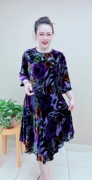 桑蚕丝连衣裙，中老年高端大码时尚，气质43a1938