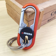 欧美达男士汽车钥匙扣，金属腰挂商务，精致锁匙扣双环钥匙链挂件