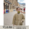 史豌豆(史豌豆)童装女童，定制奶绿羊毛呢金丝，小香棉服2023冬季洋气外套