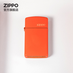 Zippo正版纤巧哑漆商标系列Zippo打火机送男友礼物