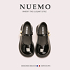 nuemo法国风潮牌童鞋~2024春季女童简约黑色小皮鞋儿童演出鞋