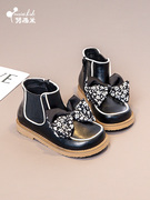 女童鞋儿童马丁短靴子，2023春秋款，秋季软底单靴小童公主鞋单靴