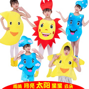 六一儿童表演服晚会节目套装，男女孩环保时装，走秀服小孩太阳表演服