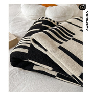抽象2风023针织毛线毯子床尾毯床搭沙发巾居家休闲盖毯