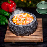 石锅拌饭专用加厚纯天然粗犷石锅泡泡鸡韩国料理韩式石碗餐具商