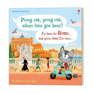 英文原版 Pussy cat  pussy cat where have you been I've been to Rome and guess what I've seen... 精装 进口英语原版书籍
