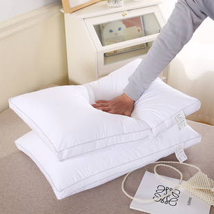 全棉羽丝绒枕头心48x74cm纯棉，枕芯可水洗，宿舍单人酒店家用一只装